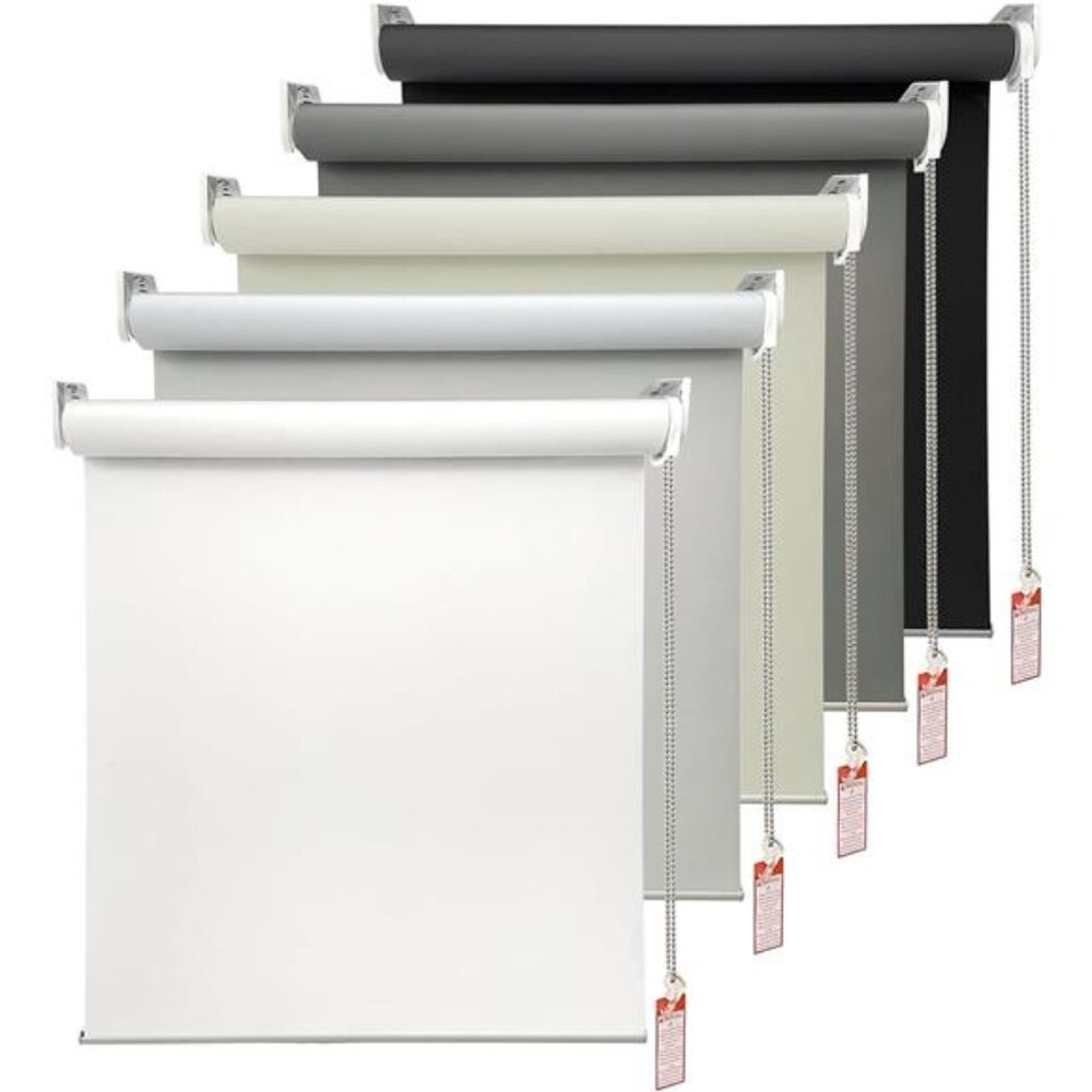 100% Blackout Roller Window Shades, Window Blinds with Thermal Insulated